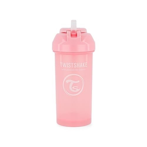 Twistshake Pipetli Alıştırma Bardağı Pembe 6+ Ay 360 ml - Seçenekler: Pastel Gri, Pastel Mavi, Pastel Pembe