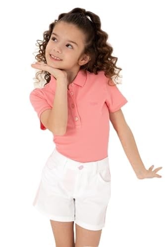 U.S. Polo Assn. Kız Çocuk Pembe Tişört Basic 50306036-VR041 - Seçenekler: 12-13 Yıl, 6-7 Yıl