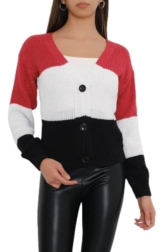üc Renk Crop Hırka S