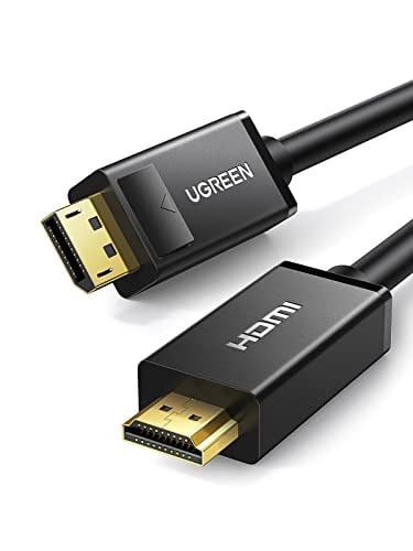 Ugreen 4K Displayport HDMI Dönüştürücü Kablo, Siyah, 2 Metre - Seçenekler: 2 meter, 5 Meter