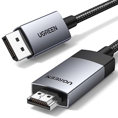 UGREEN 4K@60Hz DisplayPort HDMI Kablosu DP HDMI Kablosu Uni-Directional DP 1.2 HDMI 2.0 Kablo HDR DP HDMI Adaptörü Çoklu Ekran için Monitör, Projektör, Dell (2M) ile Uyumlu