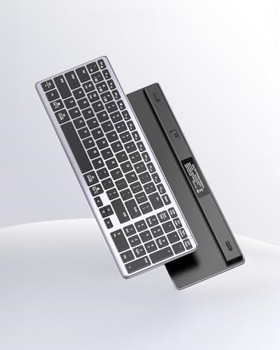 UGREEN Kablosuz Ultra İnce Sessiz Bluetooth İngilizce Q Klavye, Siyah, 15258
