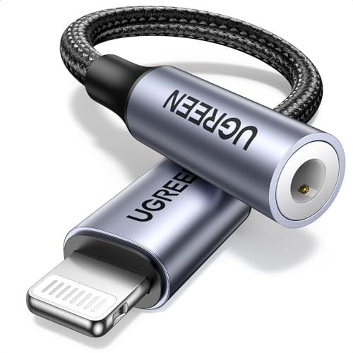 Ugreen Mfi Lightning 3.5mm Kulaklık Aux Dönüştürücü, Siyah