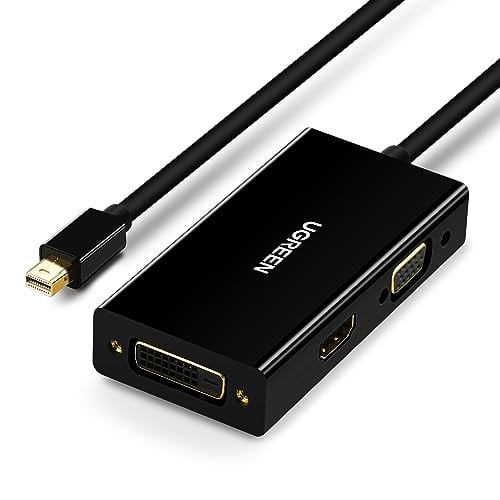 Ugreen Mini Display Port to HDMI VGA DVI Dönüştürücü Adaptör Siyah