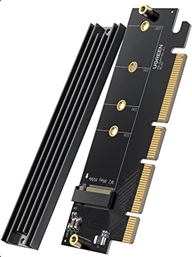 Ugreen PCIe 4.0 x4 x8 x16 Uyumlu 64Gbps NVMe M.2 SSD Dönüştürücü Adaptör
