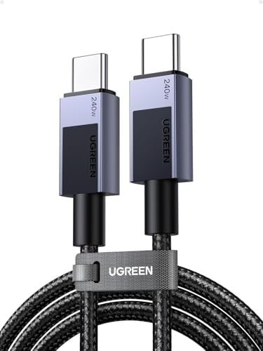 UGREEN USB-C to USB-C 240W PD Hızlı Şarj Kablosu, Uzay Grisi, 2m, 45068
