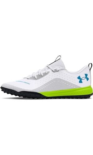 Under Armour Erkek UA Shadow Turf 2.0 Spor Ayakkabı, White/Black/Capri, 44.5 EU