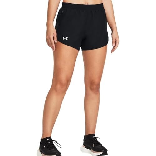 Under Armour Fly By 3'' Kadın Siyah Koşu Şort 1382438-001