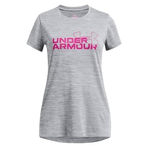 Under Armour Kızlar için Tech Twist Wordmark Logolu Kısa Kollu Tişört