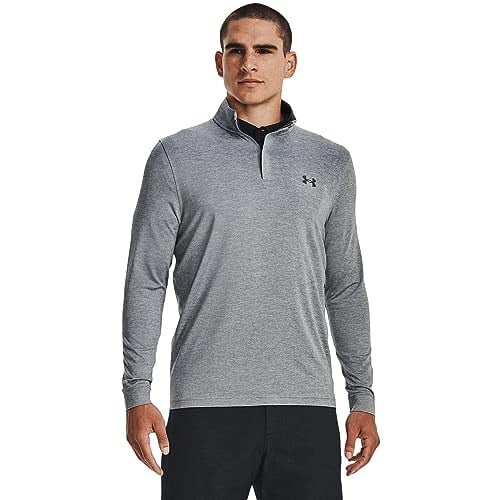 Under Armour Playoff 1/4 fermuarlı uzun kollu tişört Warmup Tops Erkek