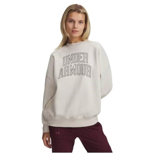 Under Armour Rival Flc OS Varsity Crew Kadın Gömlek Beyaz M-L
