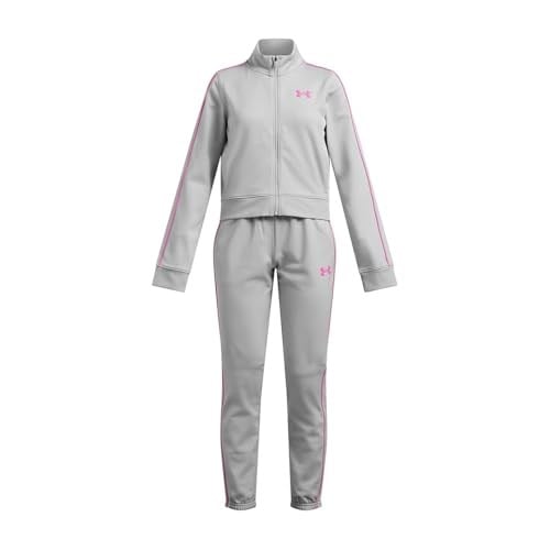 Under Armour UA Icon Knit Crop Tracksuit Kız Çocuk Eşofman Takımı, Gri, XL
