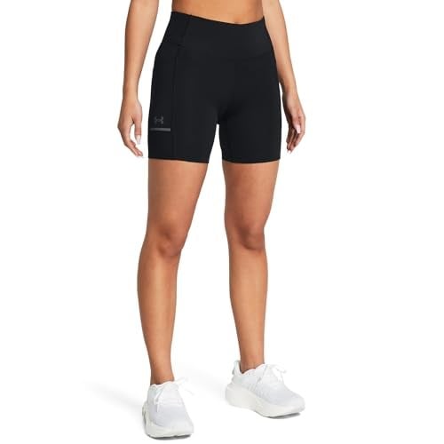Under Armour UA Launch 6in Short Kadın Şort Black/Black/Reflective