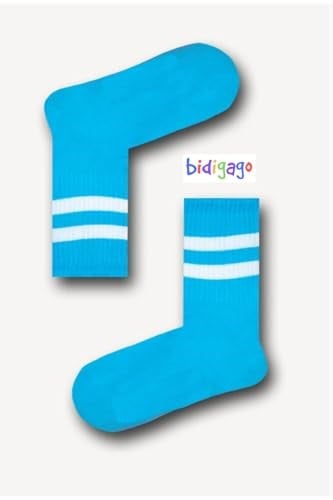 Unisex Çizgili Atletik Tenis Kolej Çorap-1