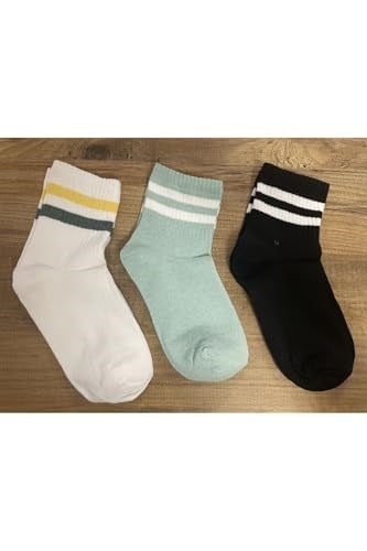 Unisex Kolej Çorap 3 Çift-1