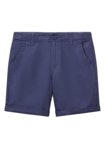 United Colors of Benetton Erkek Çocuk Lacivert Paçası Kıvrılmış Regular Fit Bermuda Şort