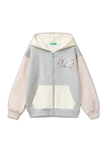 United Colors of Benetton Kız Çocuk Pembe Mix JACKET W/HOOD L/S