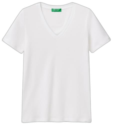 United Colors of Benetton V Yaka Basic T-Shirt T-Shirt Kadın