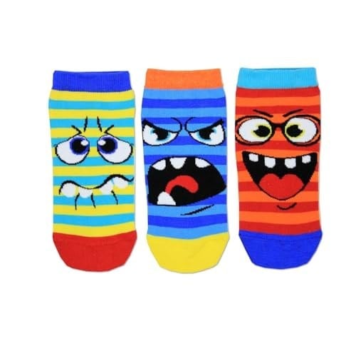 United Oddsocks - Erkek Çocuklar İçin 3 Astar Oddsocks - Yüzler İngiltere 12-5,5 EUR 30,5-38,5 US 13,5-8, çok, 12-5.5