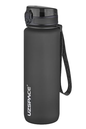 Uzspace 800ml -Yeni Ebat-Boy 25 cm-Tritan Su Matarası Bpa Koku Sızdırma Yok (FF SİYAH)