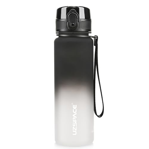 UZSPACE İçecek şişesi 500 ml/800 ml/1 l/1,5 l, sızdırmaz, Tritan ve BPA içermeyen su şişesi, bisiklet, fitness, dış mekan için