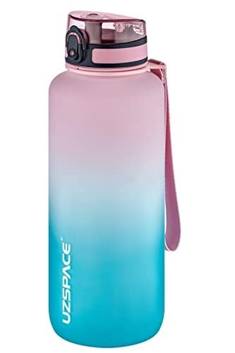 Uzspace Motivasyon Matarası 1500 ml MEGA BÜYÜK BOY Çift Renk 8 Farklı Renk