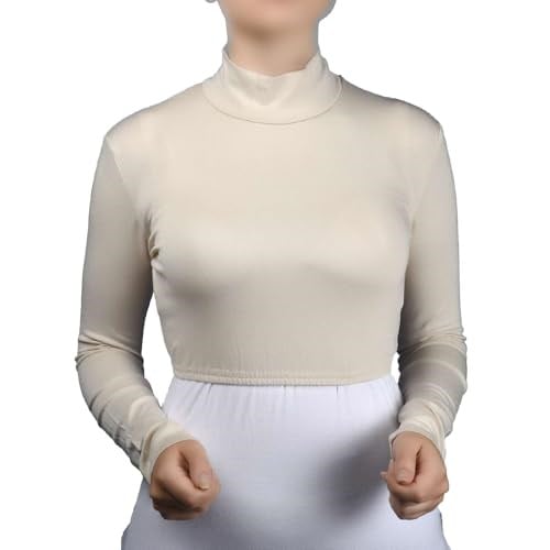 Uzun Kol Balıkçı Yaka Boğazlı Likralı Penye Kadın Yarım Body