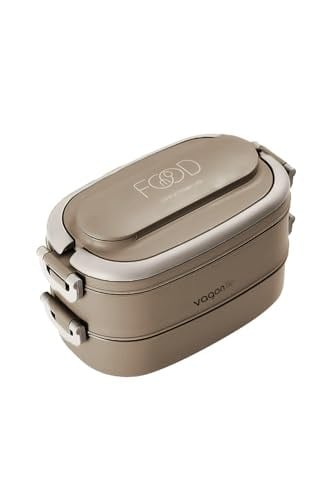 Vagonlife 1140 ML 2 Kat Paslanmaz Çelik Çorba Kaseli Bento Lunch Box Yeni Nesil Sefer Tası -FFLBOX10403