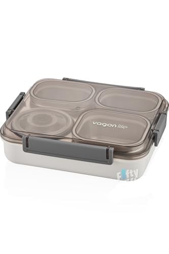 Vagonlife Büyük Ebat 1200 ML (Sızdırmaz,Karışmaz 4 Bölmeli) Lunch Box Yeni Nesil Sefer Tası -FF7080