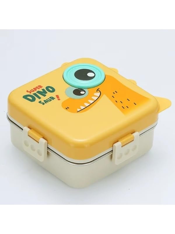 Vagonlife Süper Dino Üç Bölmeli + Sos Kaseli Yeni Nesil Çocuk Beslenme Kutusu - Lunch Box 1190 Ml.