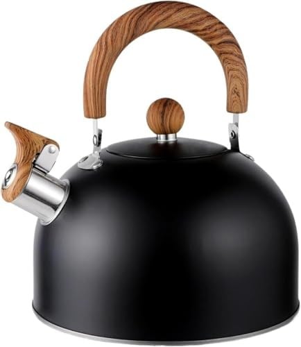 Valkyrie 3L Düdüklü Kettle Su Isıtıcı Çaydanlık Paslanmaz Çelik Yüksek Islıklı Siyah