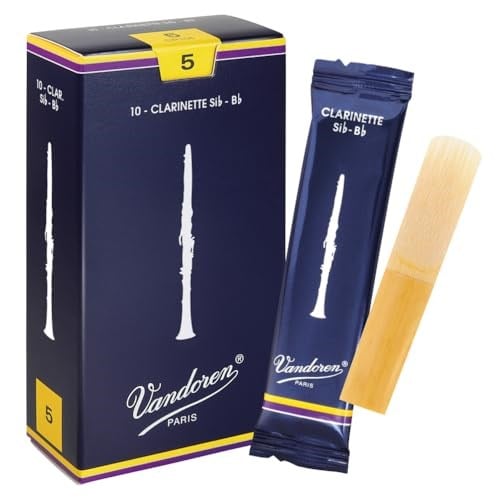 Vandoren CR105 Bb Klarnet Geleneksel Kamış Gücü 5; 10'lu Kutu - Seçenekler: Strength 1, 2, Strength 2.5, Strength 5, Klarnet...