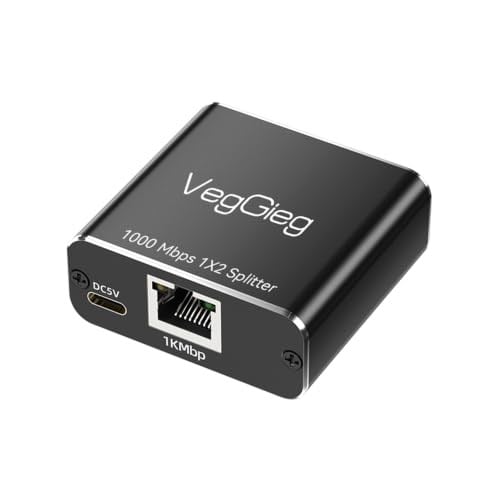VegGieg 1 Giriş 2 Çıkış RJ45 Gigabit Ethernet Çoklayıcı Splitter Adaptör