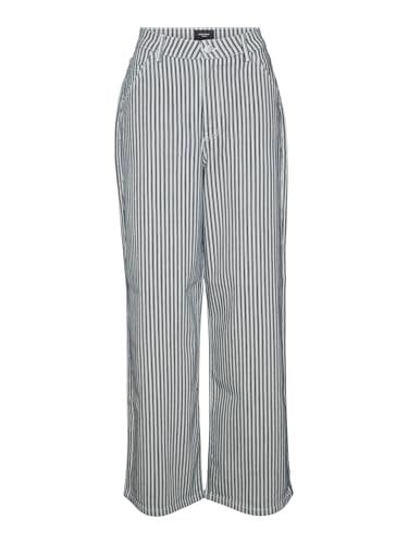 VERO MODA VMKATHY HR LOOSE WIDE STRIPED JEANS Kot Pantolon Kadın