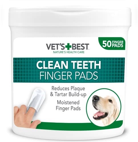 Vets Best Köpekler için 50li Diş Temizleme Parmak Pedi