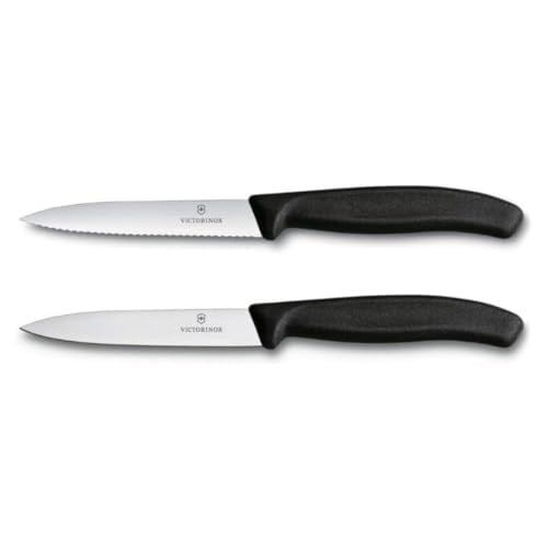 Victorinox 6.7793.2 Swiss Classic 2li 10cm Soyma Bıçağı Set, Siyah