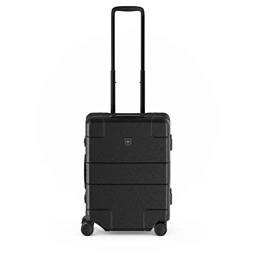 Victorinox Lexicon Çerçeveli Hardside Carry-On, Fırçalanmış Siyah, Carry-on global, Küresel