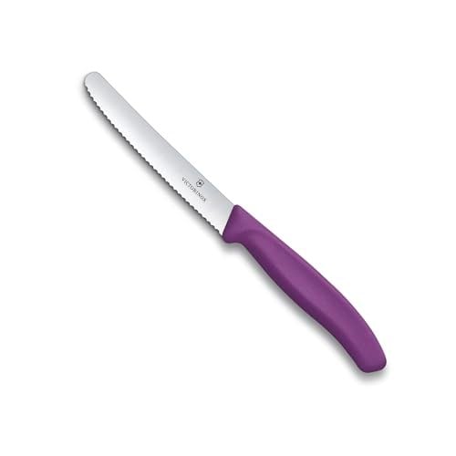 Victorinox Swiss Classic 11cm Tırtıklı Domates Bıçağı, Mor