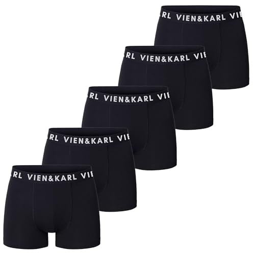 VIEN&KARL 5'li Paket Erkek Premium Boxer Siyah M