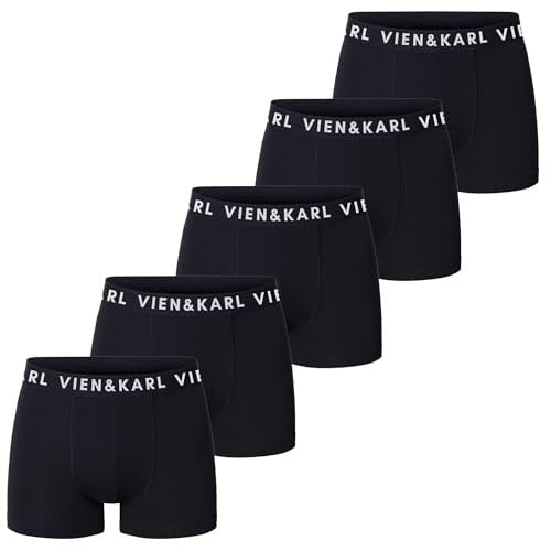 VIEN&KARL 5'li Paket Erkek Premium Boxer Siyah M
