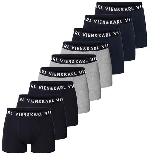 VIEN&KARL 9'lu Paket, Erkek Boxer, Pamuklu, Likralı, Premium Erkek İç Çamaşırı Külot