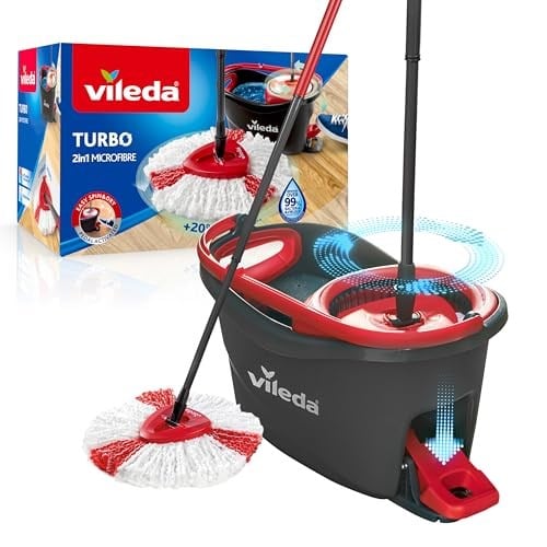 Vileda Turbo 2in1 Komple Temizlik Seti, 130 cm Uzayan Sap, Üçgen Başlık - Seçenekler: Turbo 2in1, Turbo