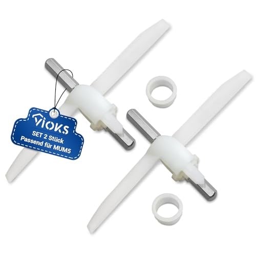 VIOKS Bosch 00630760 630760 00621923 için 2 x taşıyıcı mutfak robotu yedeği | Boşaltma kanatlı, Bosch MUM5 MUMS MUMV MUZ5 MUZ5DS MUZ5VL MUM58L20 & MUM 5 kesintisiz oyma makinesi için