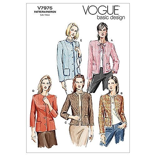 Vogue Patterns Kesim deseni, yün, çok renkli, beden D (12-14-16)