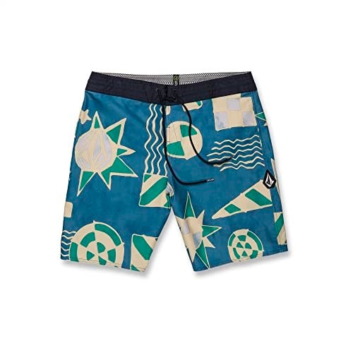 Volcom A0812308 / GEO Stoney 19 Erkek Su Geçirmez Sörf Şortu (4 Yönlü Esnek), Mayo
