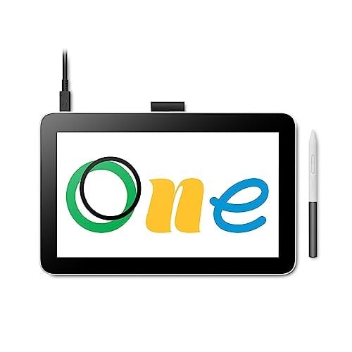 Wacom One 12 - DTC121W0B - 11,6 inç Full HD 99% sRGB ekranlı, elektromanyetik rezonans kalem, pil ve pil dahil olmadan, Windows, Mac, Chromebook ve Android için, Sanatçılar için