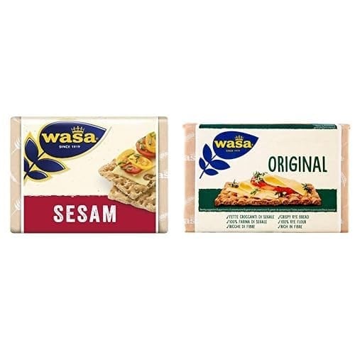 Wasa Susamlı Gevrek Ekmek (Crispbread Sesam) 200 Gr ve Wasa Sade Gevrek Ekmek (Crispbread Original) 275 g.