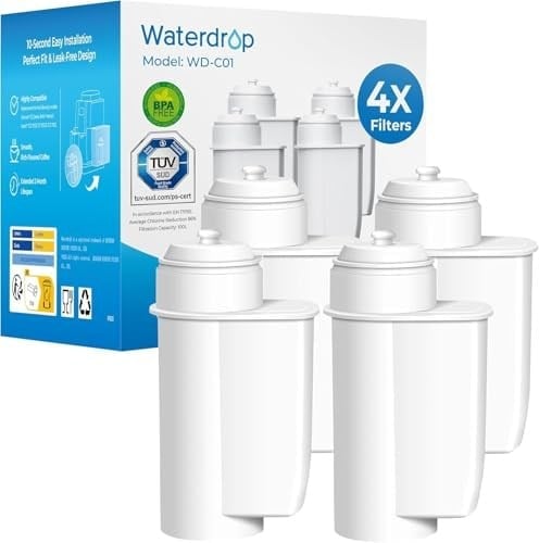 Waterdrop Siemens tam otomatik kahve makinesi EQ6, EQ9 S700, EQ500, TZ70003, Brita Intenza 575491, Bosch TCZ7003, TCZ7033, 467873 için yedek su filtresi BRITA INTENZA+ (4) için değildir