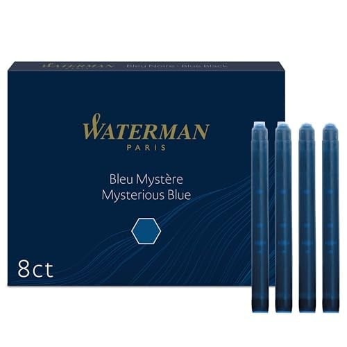 Waterman Kartuş, 8'li Kutu, Siyah/Mavi