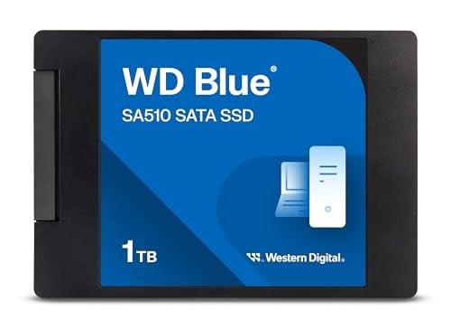 WD Blue SA510 SATA SSD 1 TB 2,5 inç (560 MB/s'ye kadar okuma, 520 MB/s'ye kadar yazma, PC/dizüstü bilgisayar için yükseltme, Dropbox Professional, Western Digital SSD Dashboar - Seçenekler: 1 TB, 4 TB
